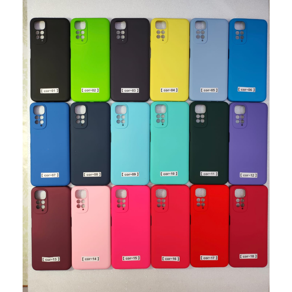 Capa Capinha Anti impacto Para Celular Xiaomi Redmi Note 11 / 11S 4G - Com Interior Aveludado de Silicone / 021XM - CP 021