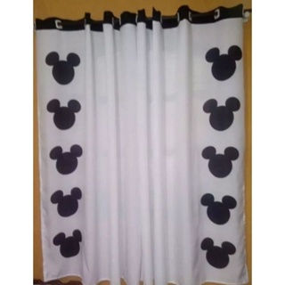 CORTINA PARA DECORAÇÃO DE QUARTO INFANTIL JANELA PERSONALIZADA TEMA MICKEY 2X1,40