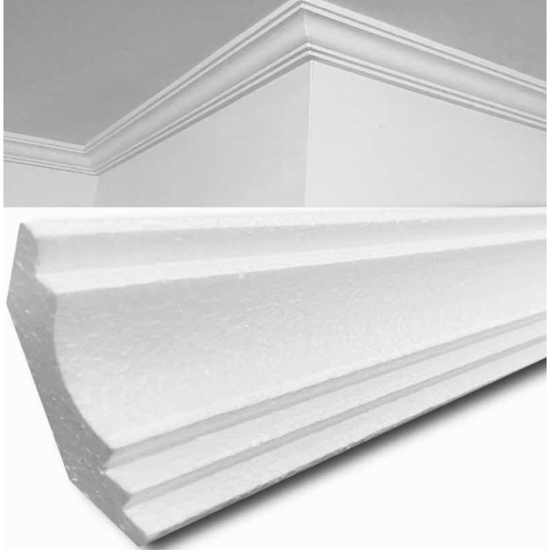 Moldura Sanca isopor 30 Metros Moldura de Teto - Moldura de Isopor Roda Teto