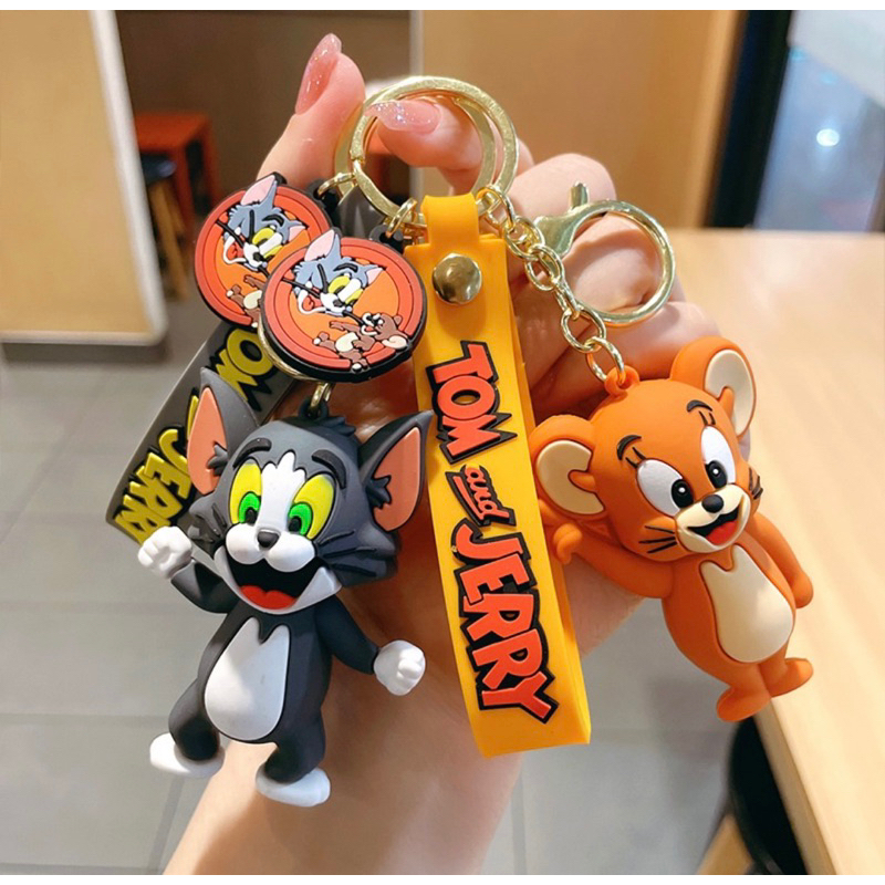 Tom Jerry Chaveiros Pingente de Boneca de Gato e desenho Animado/Enfeites De Bolsa