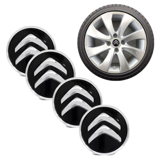 Kit Calotinha Tampa Roda Citroen 58mm C3 C4 C5 Ds3 Air Cross