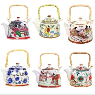 Chaleira C/ Infusor + Alça 600ml em Porcelana