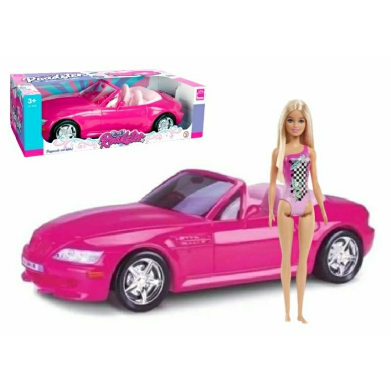 Barbie On The Go Carro Rosa e Boneca - Mattel em Promoção na
