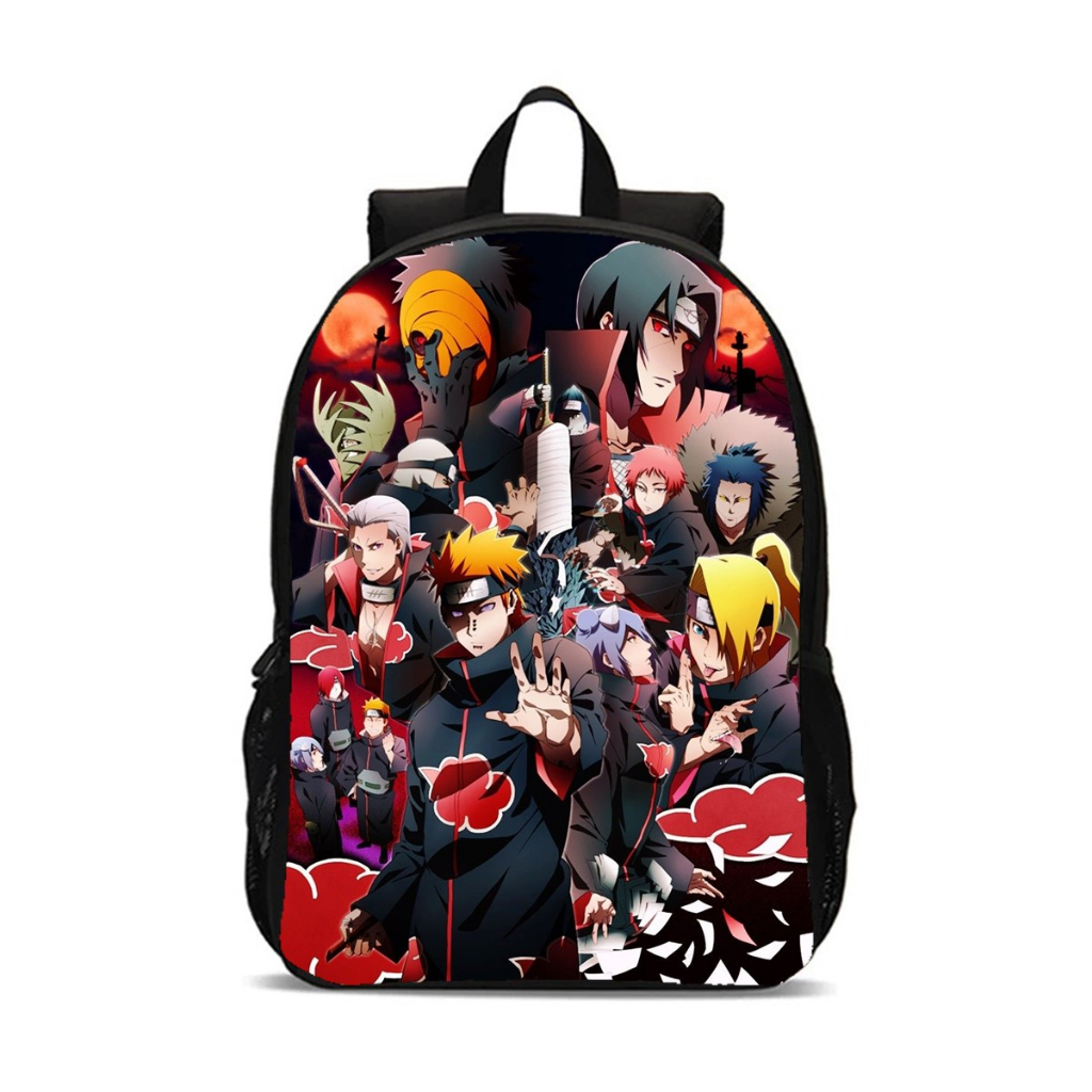 Mochila Bolsa Escolar Unissex Naruto Akatsuki Sasuke Personagens Anime Top  Lançamento Promoção - Escorrega o Preço