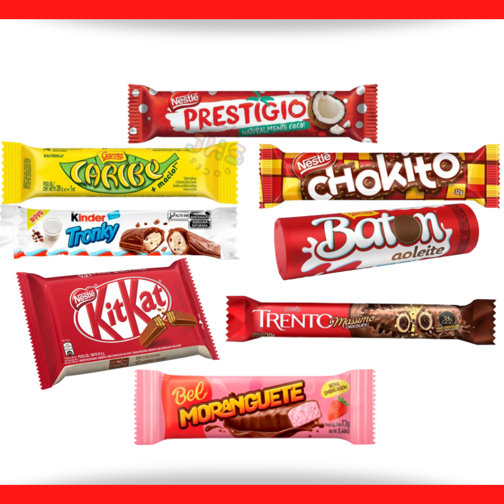 Chocolate Kitkat/Caribe/Prestigio/Chokito/Baton/Moranguete Unidade ...