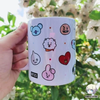 BT21 Koya RJ Shooky Mang Chimmy Cooky Tata Van BTS - Caneca de porcelana