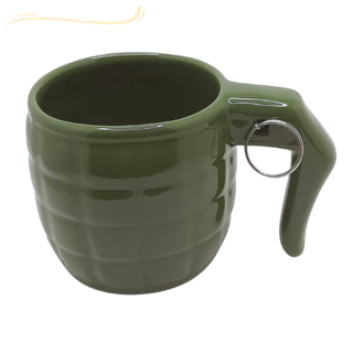 Caneca 3D Granada Militar Exército Porcelana Cerâmica Brilhante Esmaltada Alto Relevo Exótica Divertida Engraçada Colecionável Temática Porta Objetos Porta Treco Porta Caneta