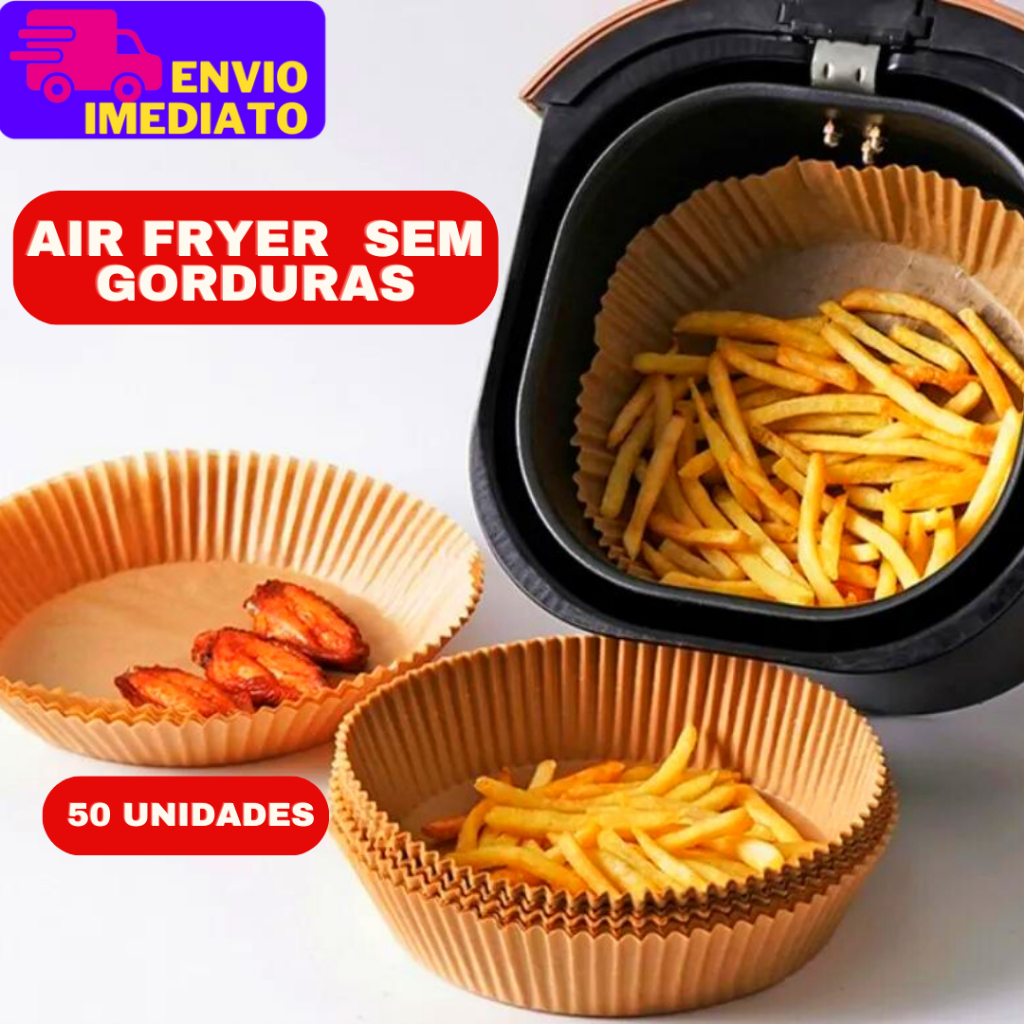 Forma De Papel Para Air Fryer, Microondas, Forno Descartável
