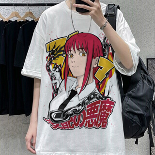 Camiseta Basica Estampada Chainsaw man Motosserra Logo Anime