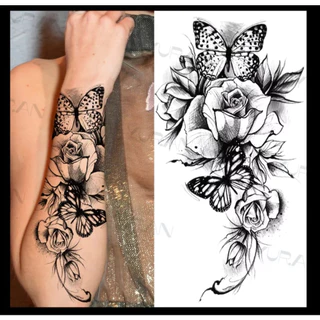 01 Tatuagem Temporária Tattoo Fake a Prova D'água Unisex Realistas 3D Festa Social Verão Praia Masculino Feminina Realismo Falsa Mão