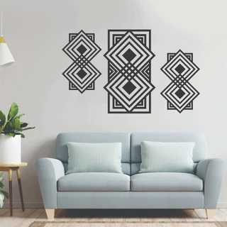 QUADRO DECORATIVO FORMA GEOMENTRICA