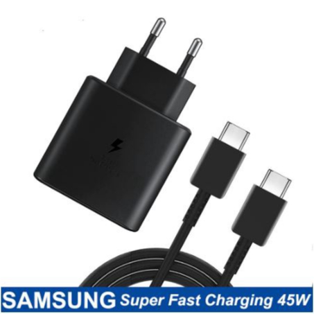 Carregador Tipo C SANSUNG 45W S20 Fe S21 Ultra S22+ S23 A12 A30s A50 A51 A53 A70 A71 A73 Carregador Tipo C Turbo