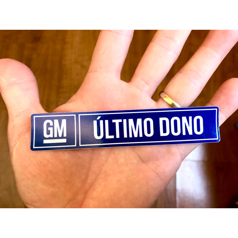 Adesivo Último Dono GM estilo Concessionária