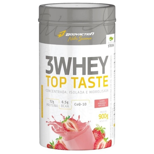 Whey Protein 3W Top Taste 32g Proteína 900g Body Action – Whey 3w Top Taste 900g Body Action – 32g De Proteína