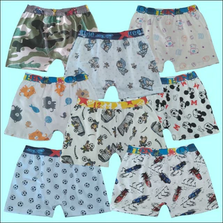 Kit 5 Cuecas Boxer (Box) Infantil Estampada 100% Algodão.