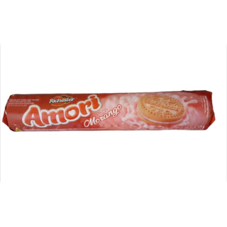 Biscoito Recheado Amori De Morango Caixa Com 36 De 125g
