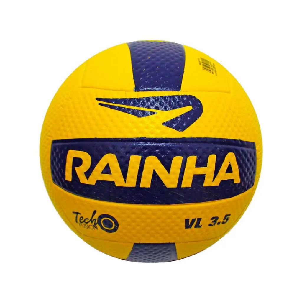 Bola Vôlei Rainha Oficial 3.5 Amarelo e Azul Quadra e Praia Areia Treino Profissional Original