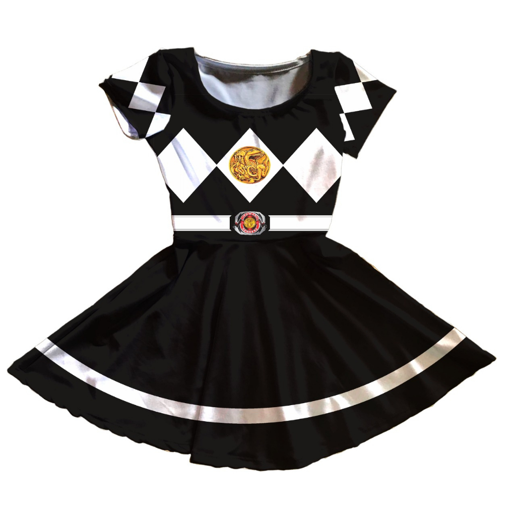 Vestido Fantasia Power Rangers Preto ( por encomenda ) | Shopee Brasil