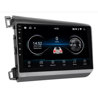 Central Multimídia Android 13 Com 2+32GB Honda Civic 2012 a 2016 GPS Câmera de Ré Espelhamento