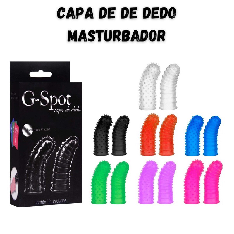 Capa Masturbadora De Dedo - SexShop Estimuladores Dedeira composto por 2 capas