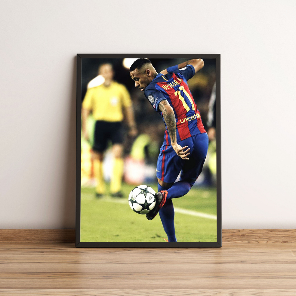 Quadro Neymar Jogando No Barcelona 1553