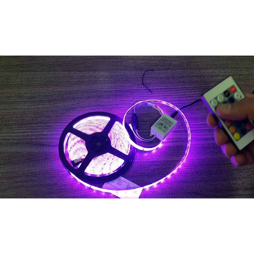 Fita Led Ultra Rgb Metros Com Controle Rolo M Cores Colorida Leds Aprova D Agua