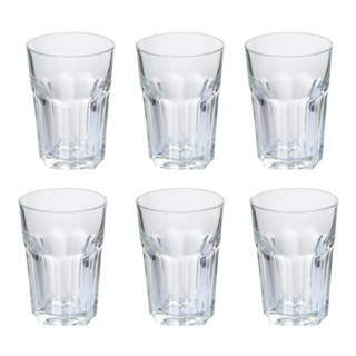Kit de 6 Copos De Vidro Resistente 340ml, ideal para sucos, Drinks, refrigerantese e agua