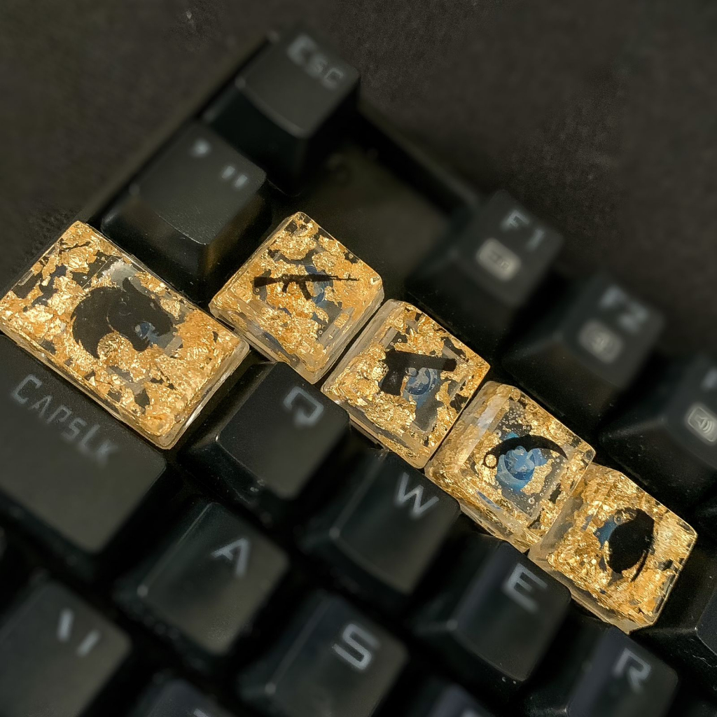 Kit de Keycaps CSGO Tecla de Resina para Teclado Mecânico Presente Gamer Pronta Entrega FURIA eSports Counter Strike
