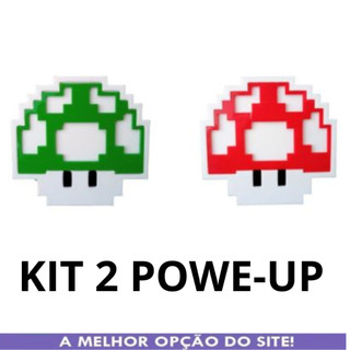 Kit C/2 Power Up Super Mario Cogumelo Geek Gamers em Oferta na Shopee