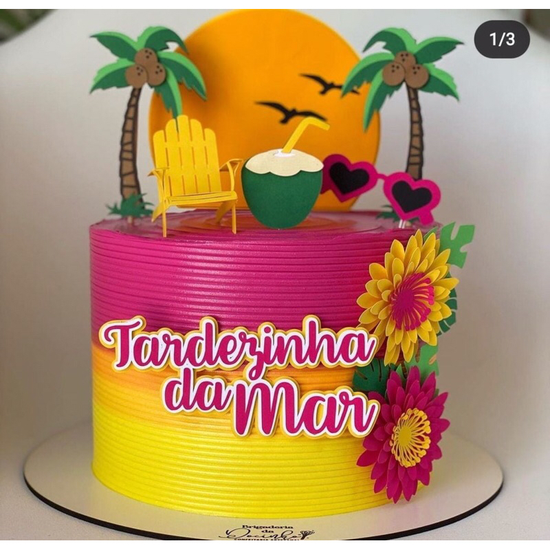 Topo Tardezinha R54 p/ bolo 25cm