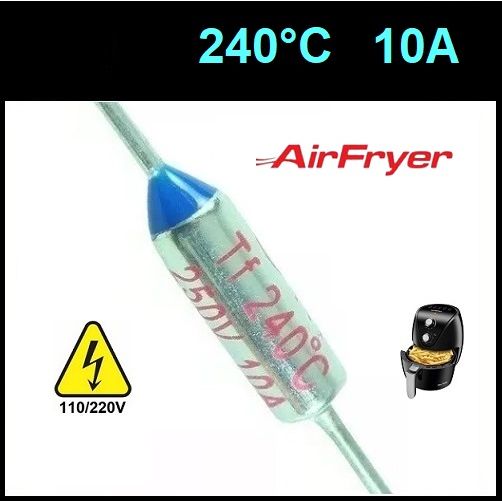 1 Fusivel Termico TF240°C 240°C 240C 240g 240 Graus 10A 250V | Shopee ...