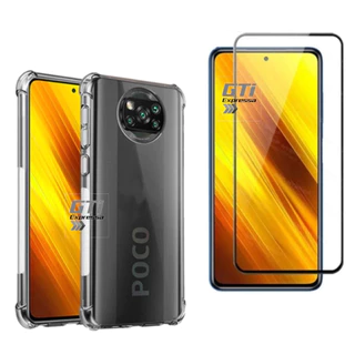 Kit Capa Anti Impacto e Película De Vidro Para Xiaomi Poco X3 e Poco X3 Pro