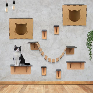 Melhores Playground para Gatos Nicho Arranhador Pontes kit pet escadinha prateleiras circuito parede