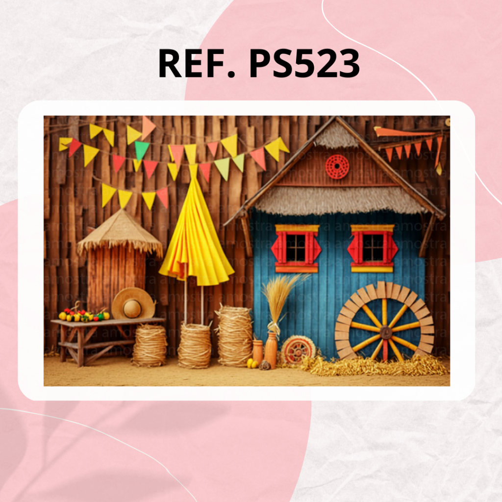 Fundo Fotográfico Tema Festa Junina Modelo PS523 | Shopee Brasil