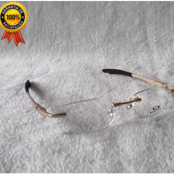 Armação De Grau Sem Aro Oculos De Descanso Masculino De Metal Transparente