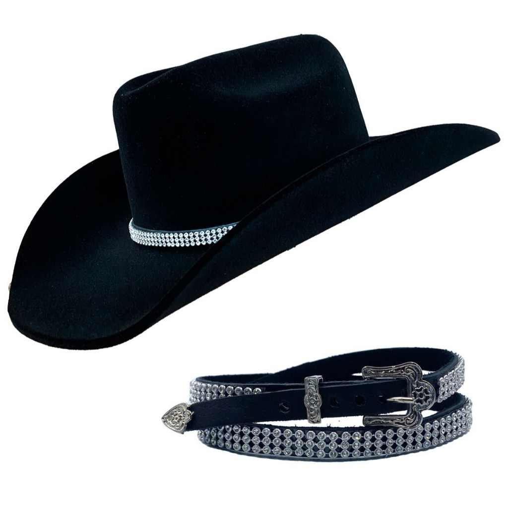 Chapéu Country Americano Bandinha Premium Cowgirl Rodeio Barretos Sertanejo Feminino