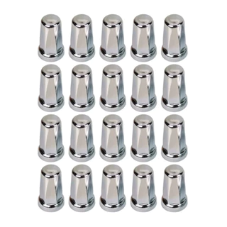 Kit 20 Capa Porca Belga Cromada Roda Caminhao 32mm 33mm