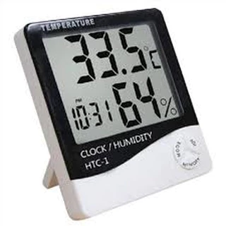 Termo Higrometro Digital com Máxima e Mínima Medidor de Temperatura e Umidade com Relógio