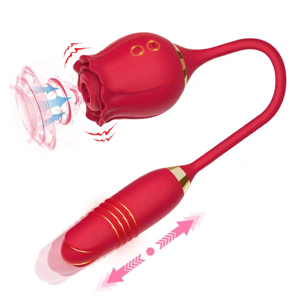 Vibrador 3 em 1 Ponto G, Clitóris e Anal - Hot Flowers Original