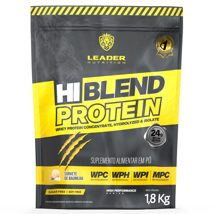 Whey Hi – Blend Protein 1,8 kg / 900g – Isento de Soja – Leader Nutrition