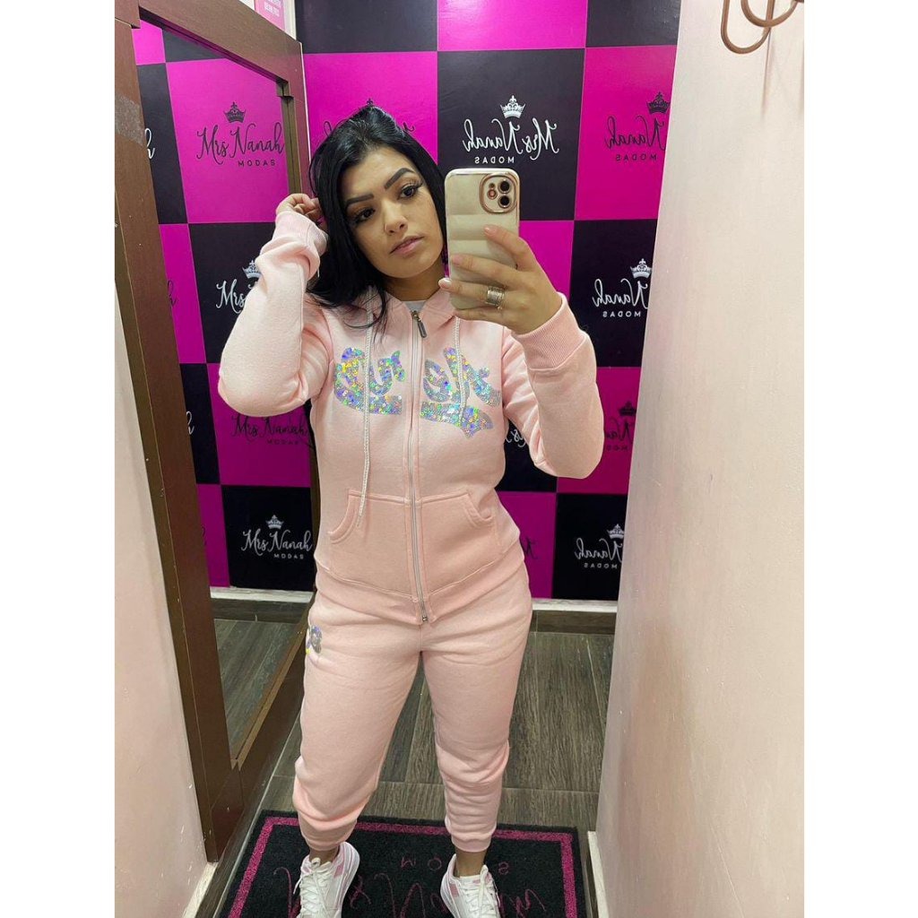 Conjunto Moletom Aeropostale Original Rosa Claro Shopee Brasil