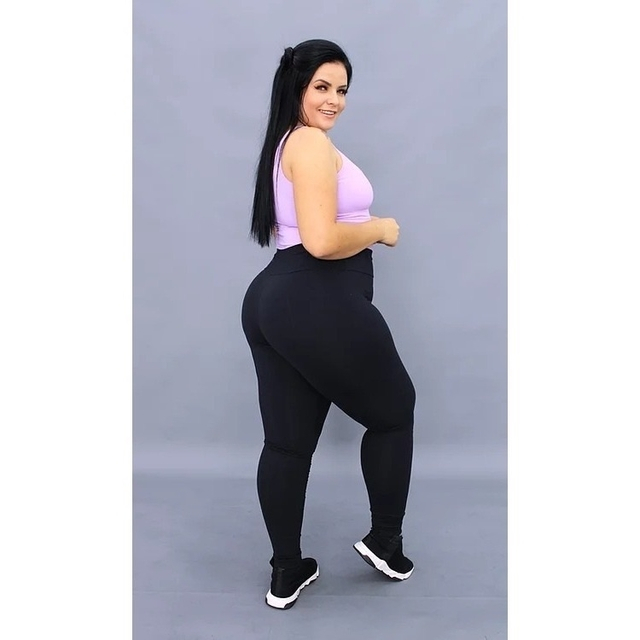 Calça Legging Plus Size Cintura Alta Suplex - Atacado 44 Goiânia.