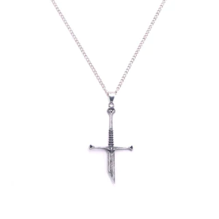 Colar senhor dos anéis espada Narsil Aragorn Andúril unissex inoxidável