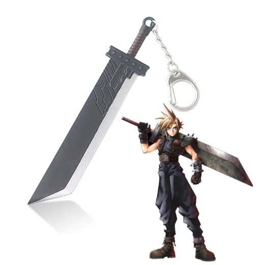 Chaveiro espada mortal Cloud Strife Final Fantasy Buster Sword RPG