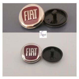 Emblema Alumínio Chave Fiat Vermelho Original 1,4cm