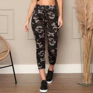 Calça camuflada de store mulher