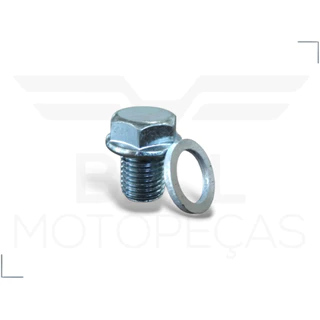 Parafuso Bujão Óleo C/ Arruela YAMAHA YBR 125 / FACTOR 150 - MODELO ORIGINAL