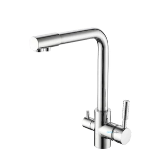 Torneira Monocomando Dupla Saída Gourmet Misturador Cozinha Cromado DC-6021 PARA FILTRO