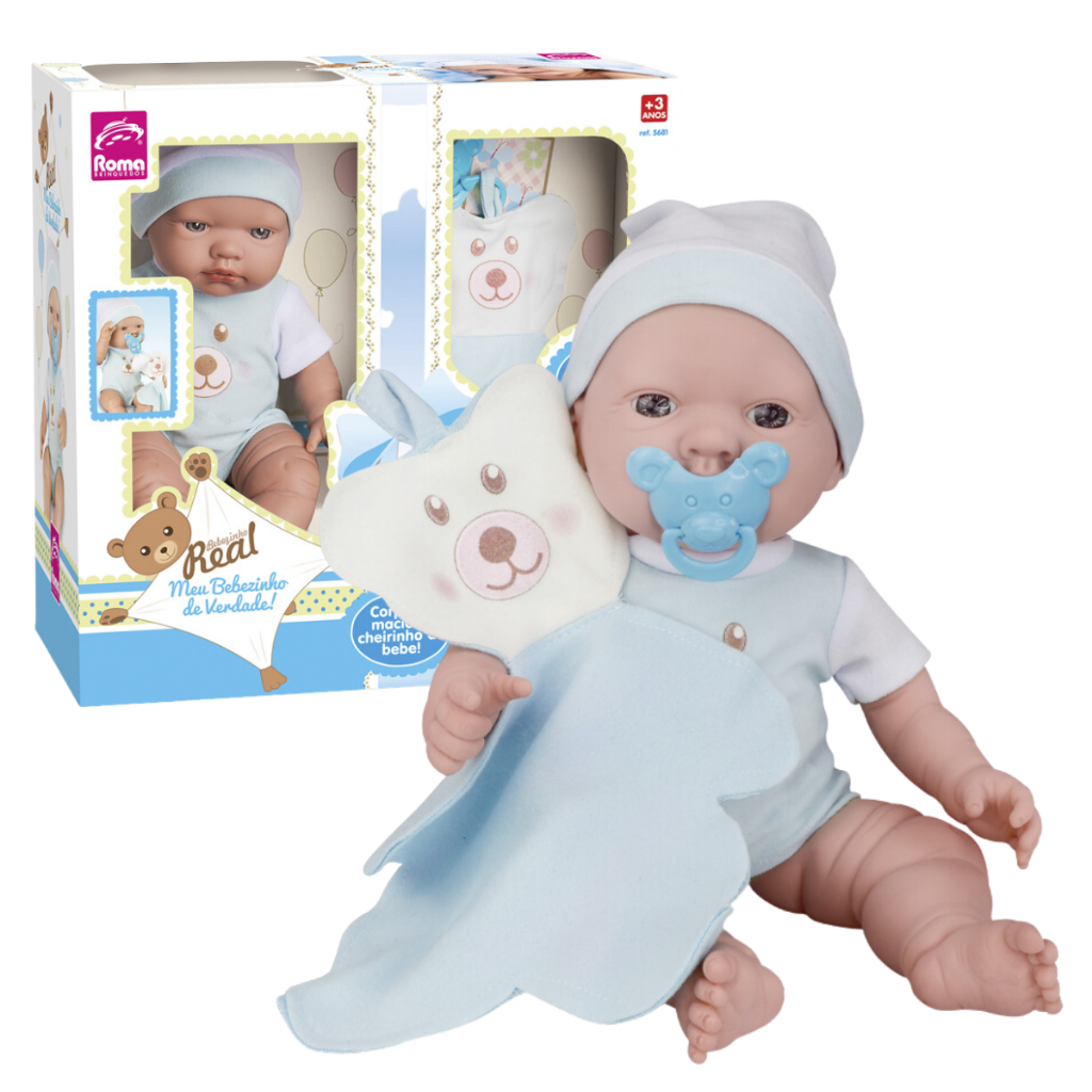 Boneca Bebezinho Real Estilo Newborn Reborn Roma - Loja Zuza