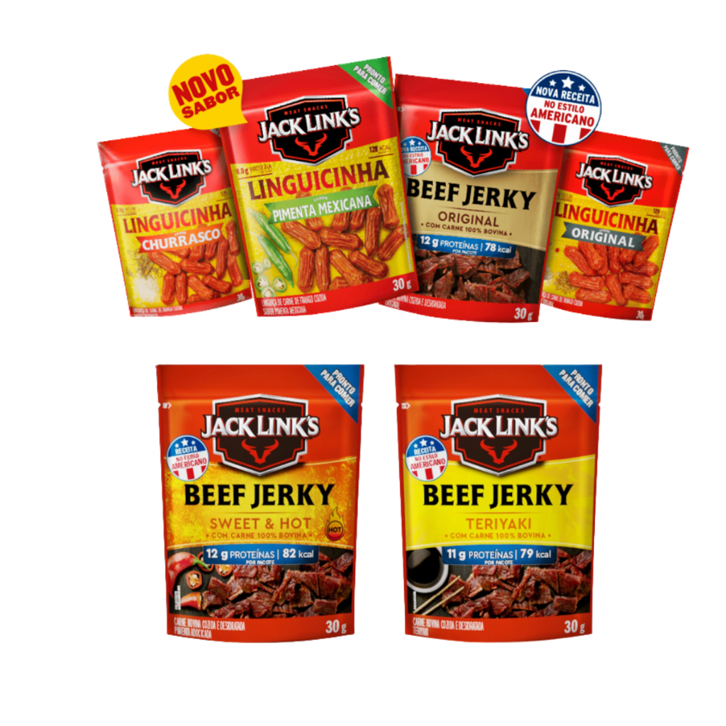 Snacks Beef e Linguicinha Salaminho Jack Links Varios Sabores